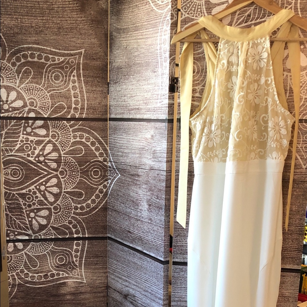 Embroidered evening dress